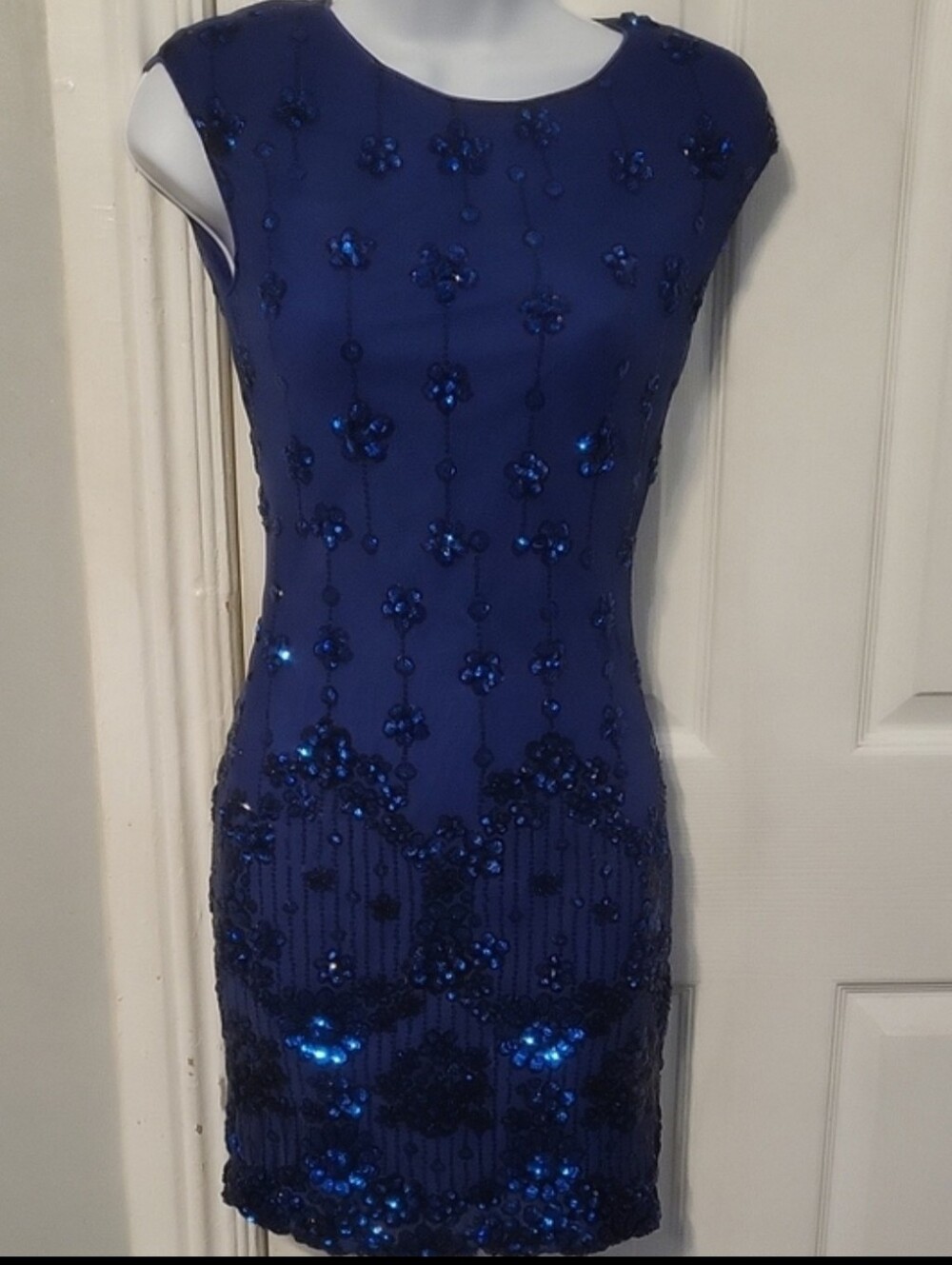 As U Wish Cobalt Blue Sequin Mini Dress